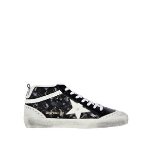 GOLDEN GOOSE MID STAR LEATHER SNEAKERS BLACK